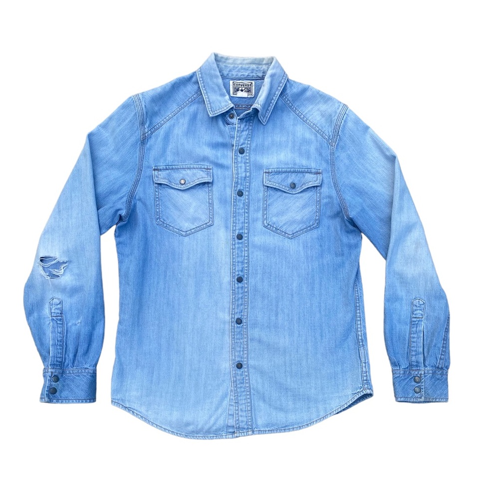 Mens Converse denim button up shirt